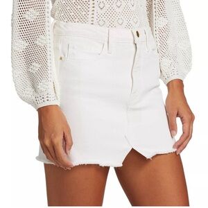 FRAME Denim Mini Skirt - White